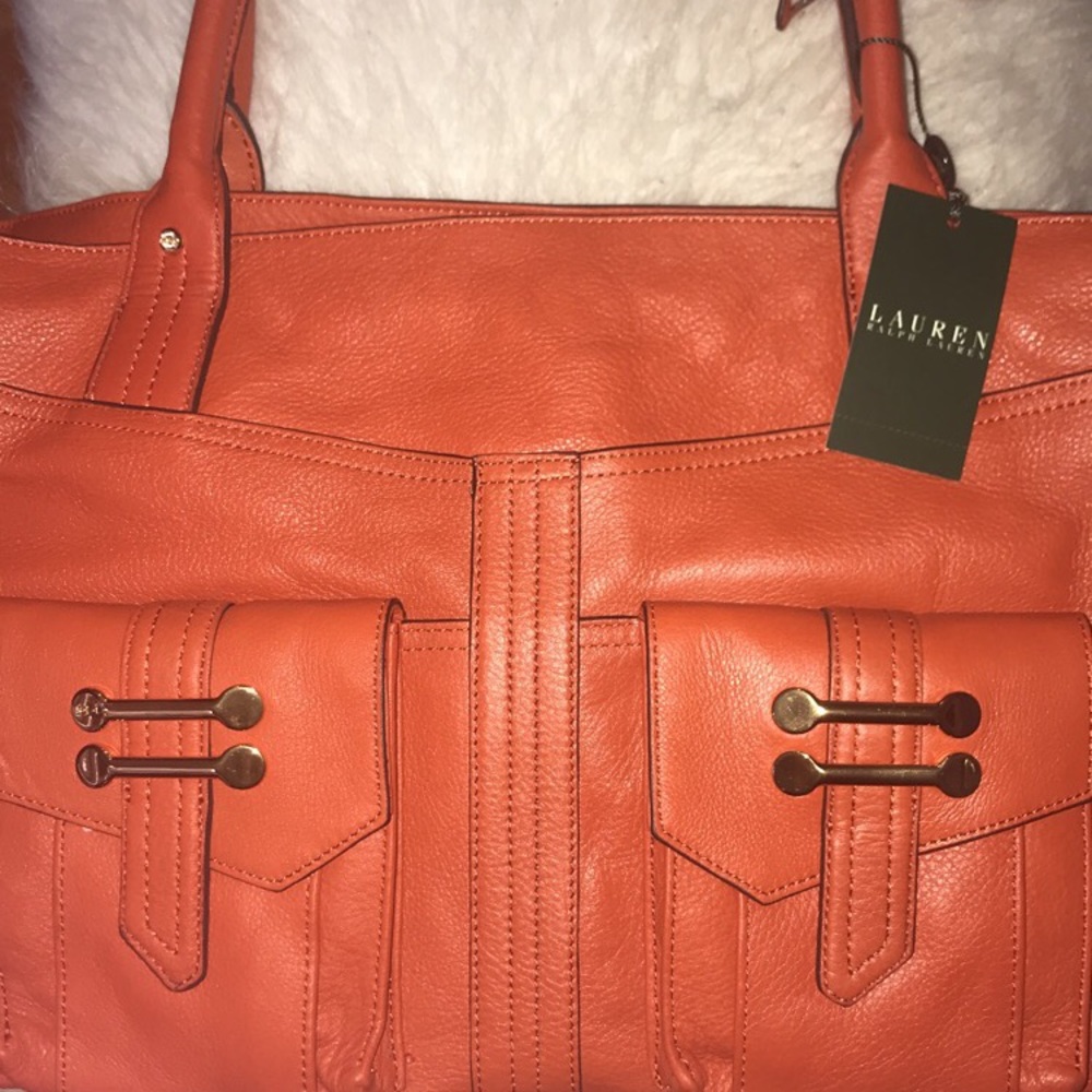 Authentic Ralph Lauren Orange Bermondsey  Bag